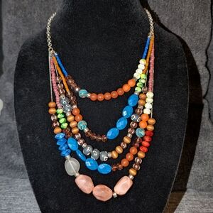 Coldwater Creek Multicolor Multistrand Beaded Necklace